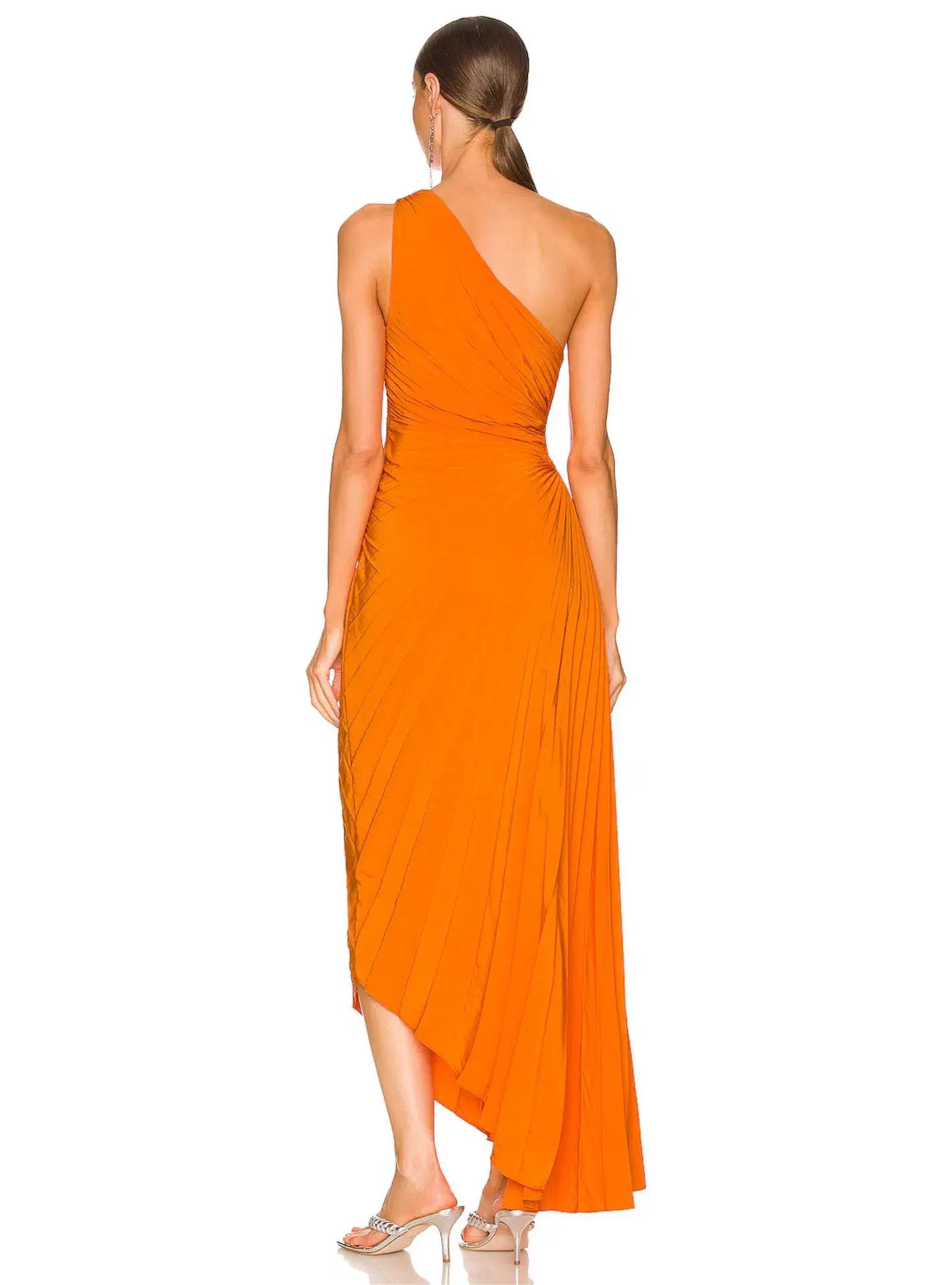 ALC Delfina Midi Dress Citrus Orange Size 2 / AU 8 - Image 2