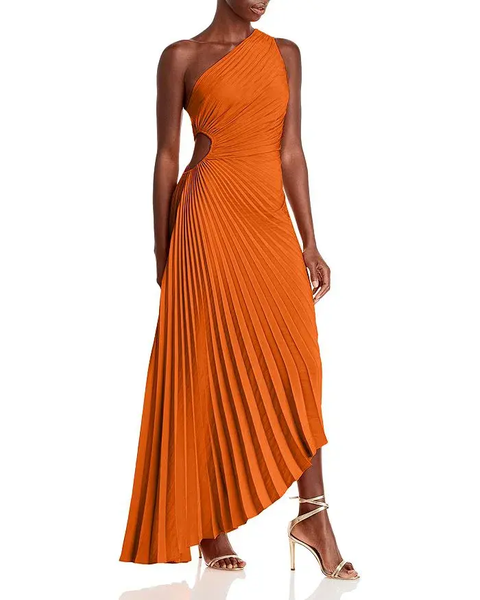 ALC Delfina Midi Dress Citrus Orange Size 2 / AU 8 - Image 3