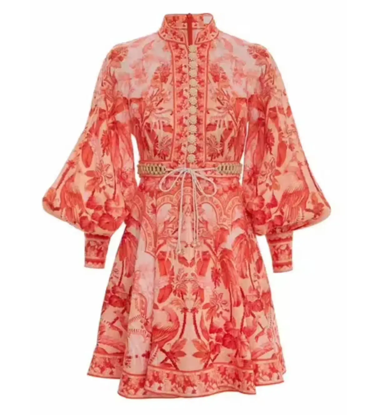 Zimmermann Lyre Billow Sleeve Mini Dress Floral Size 1 / AU 10 - Image 1