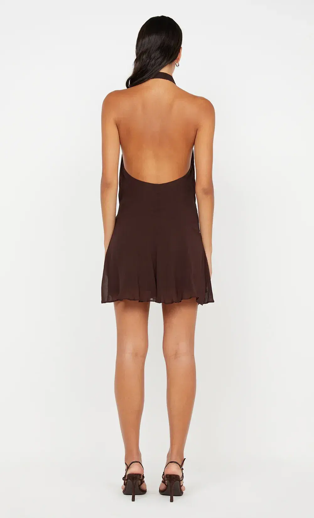 Bec & Bridge Celyse Mini Dress in Chocolate Brown Size 8 - Image 2