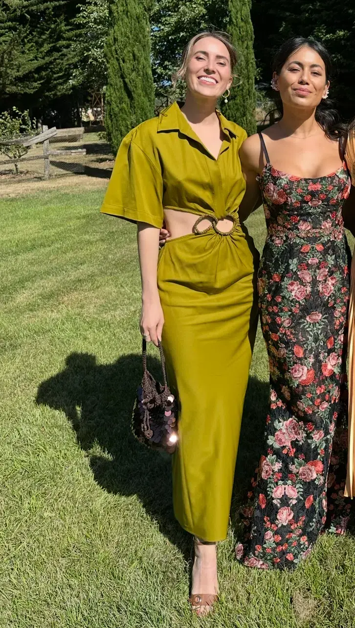 Christopher Esber midi olive dress size 6 - Image 2