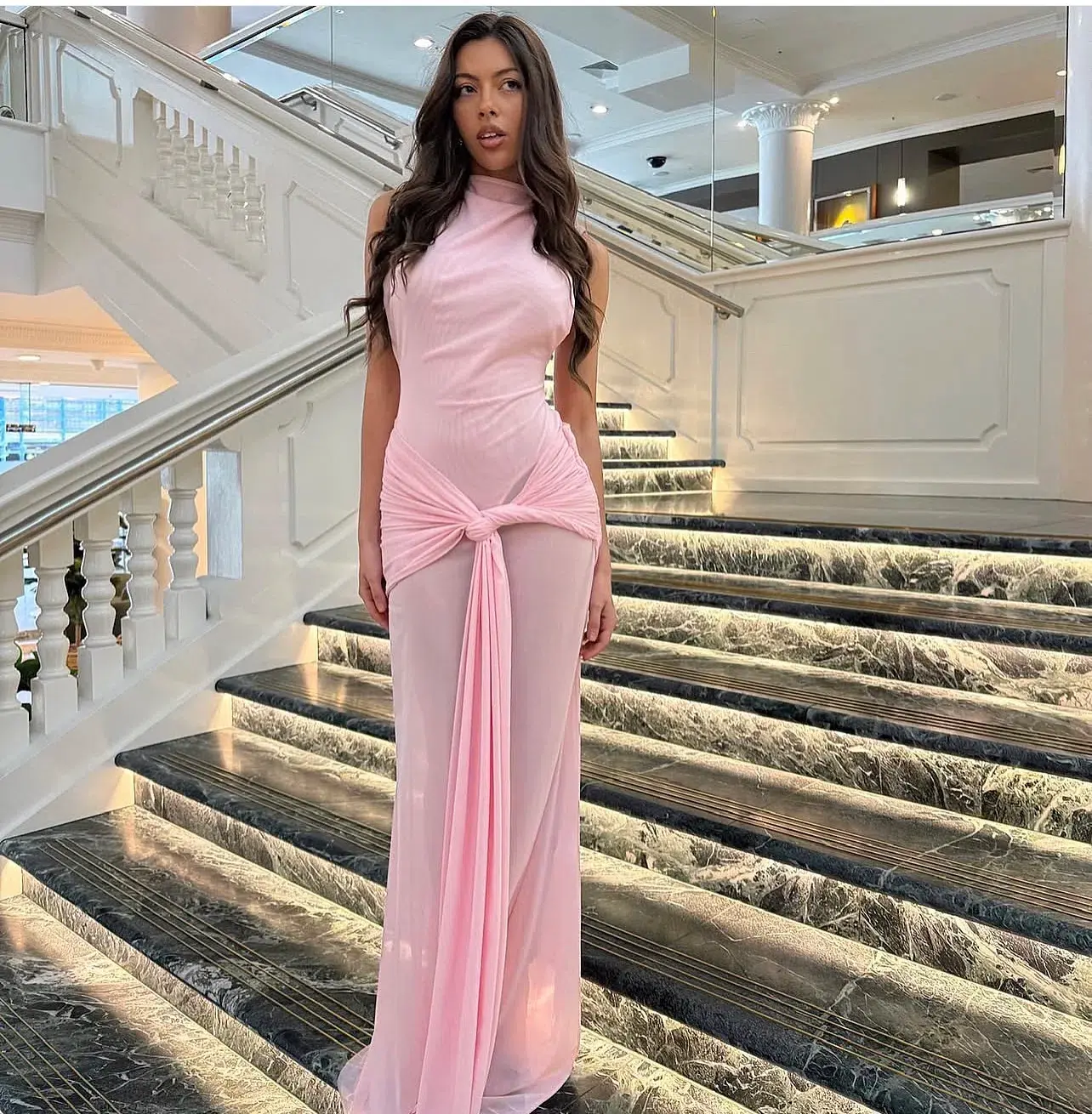 Effie Kats Roza Maxi Dress Petal Pink Size 6  - Image 3
