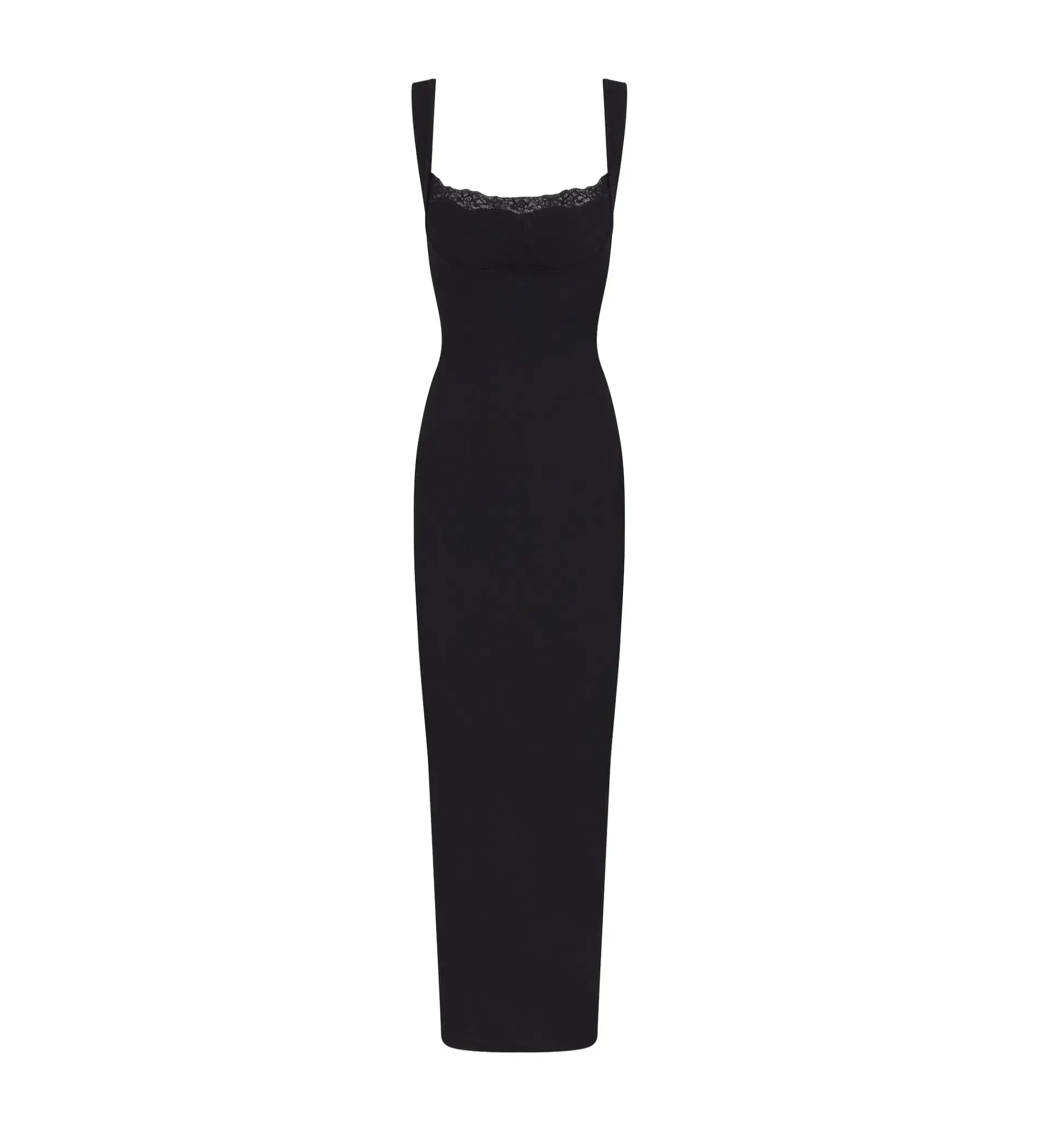 Skims Soft Lounge Lace Tank Maxi Dress Onyx Size L / AU 12 - Image 4