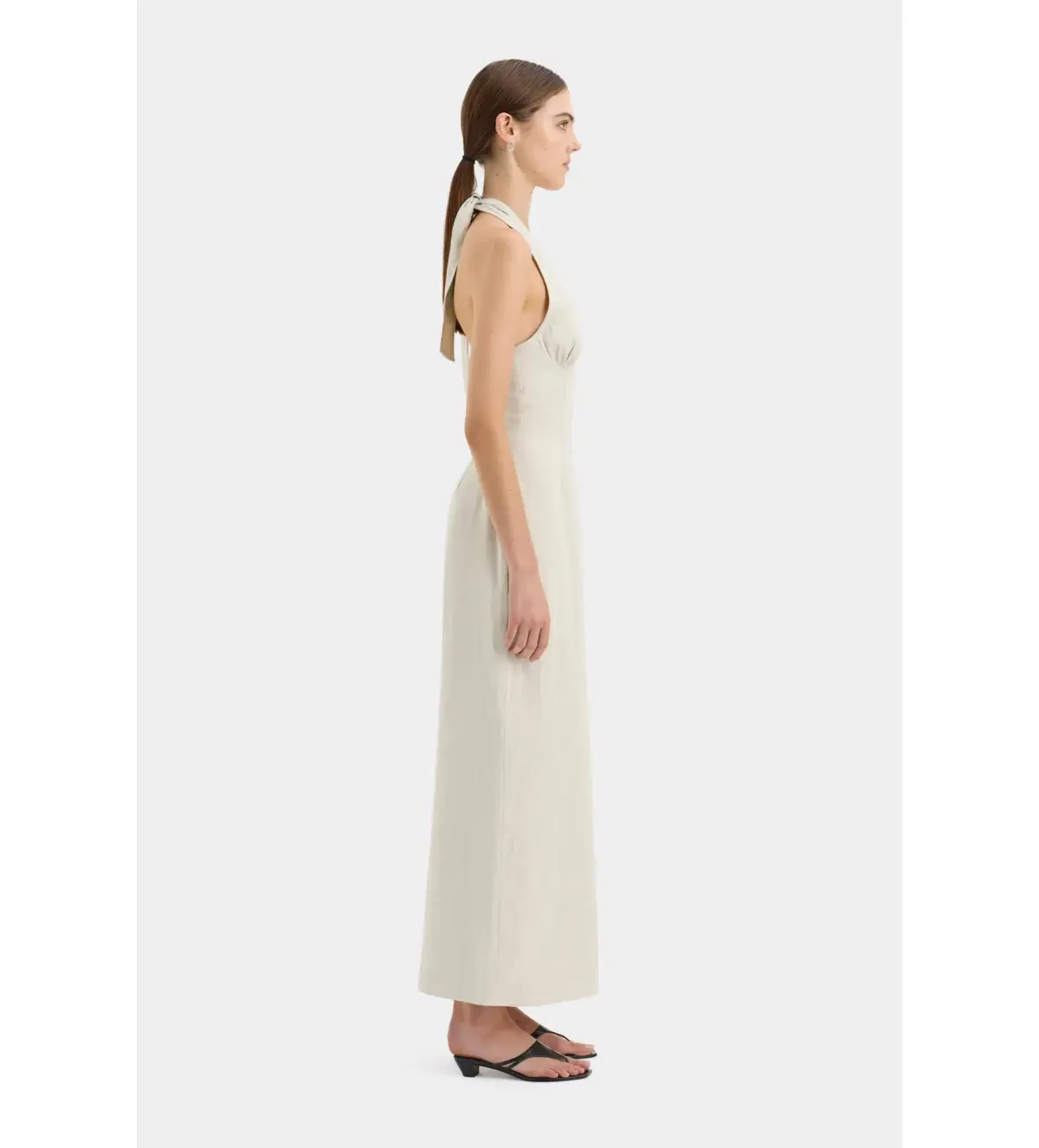 Sir the Label Affogato Halter Maxi Dress in Ecu Size 14 - Image 2
