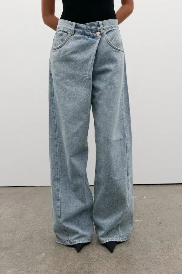  Bayse  Palace Fold Waist Jean Oakland Blue Size 8 - Image 3