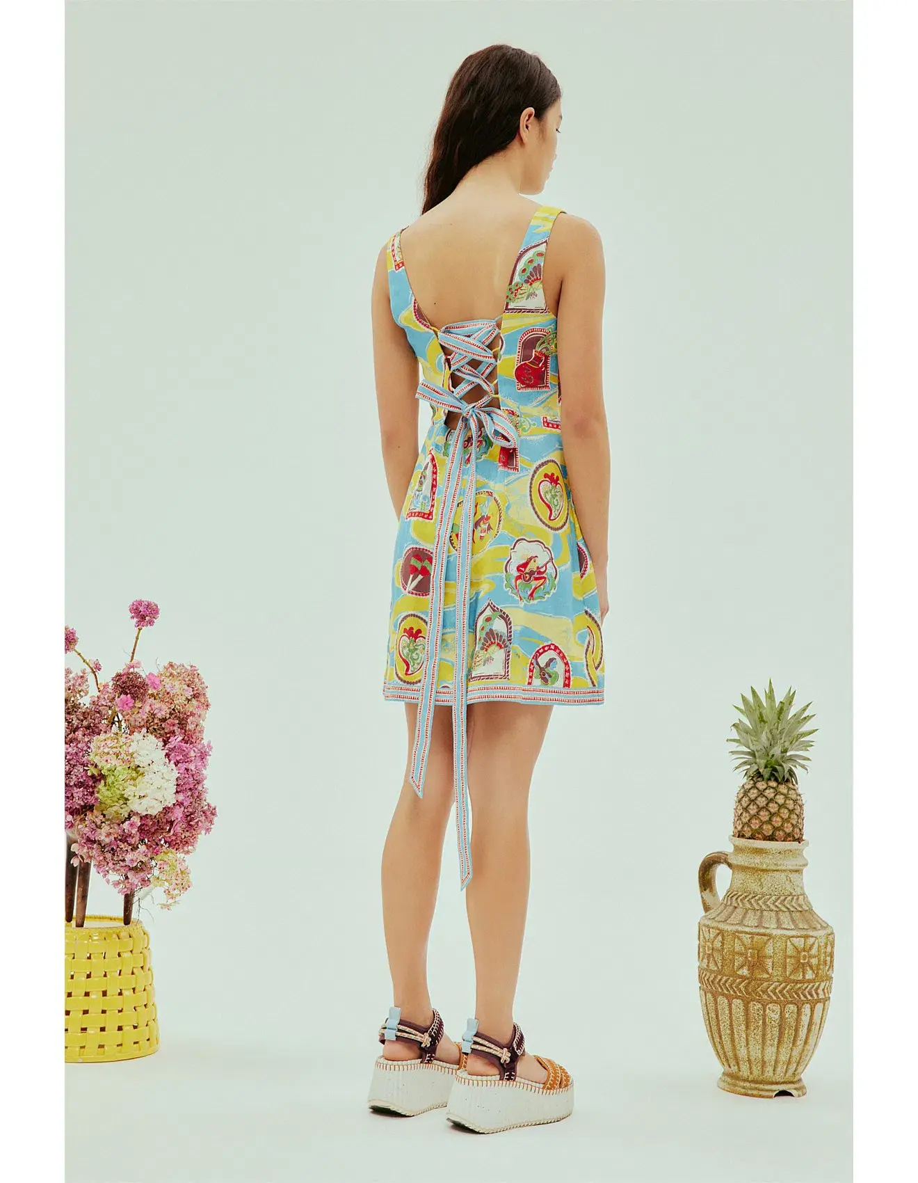 Alemais Emilio Mini Dress Multi Size AU 8 - Image 3
