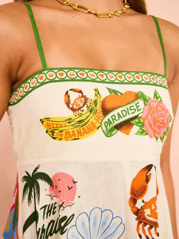 Alemais Paradiso Midi Sundress Multi Size 8  - Image 4