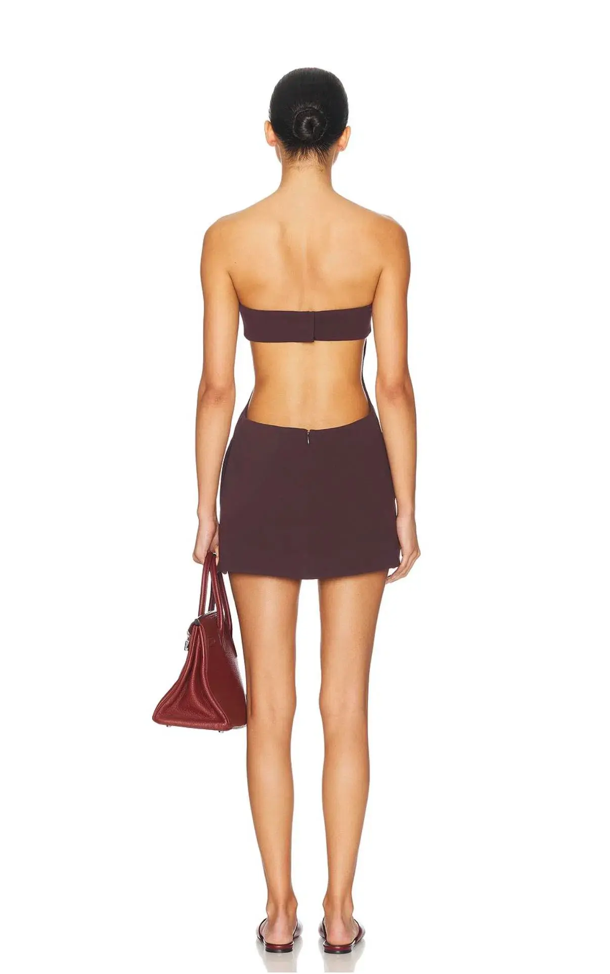 Helsa Heavy Crepe Cut Out Dress Size 8/S - Image 4