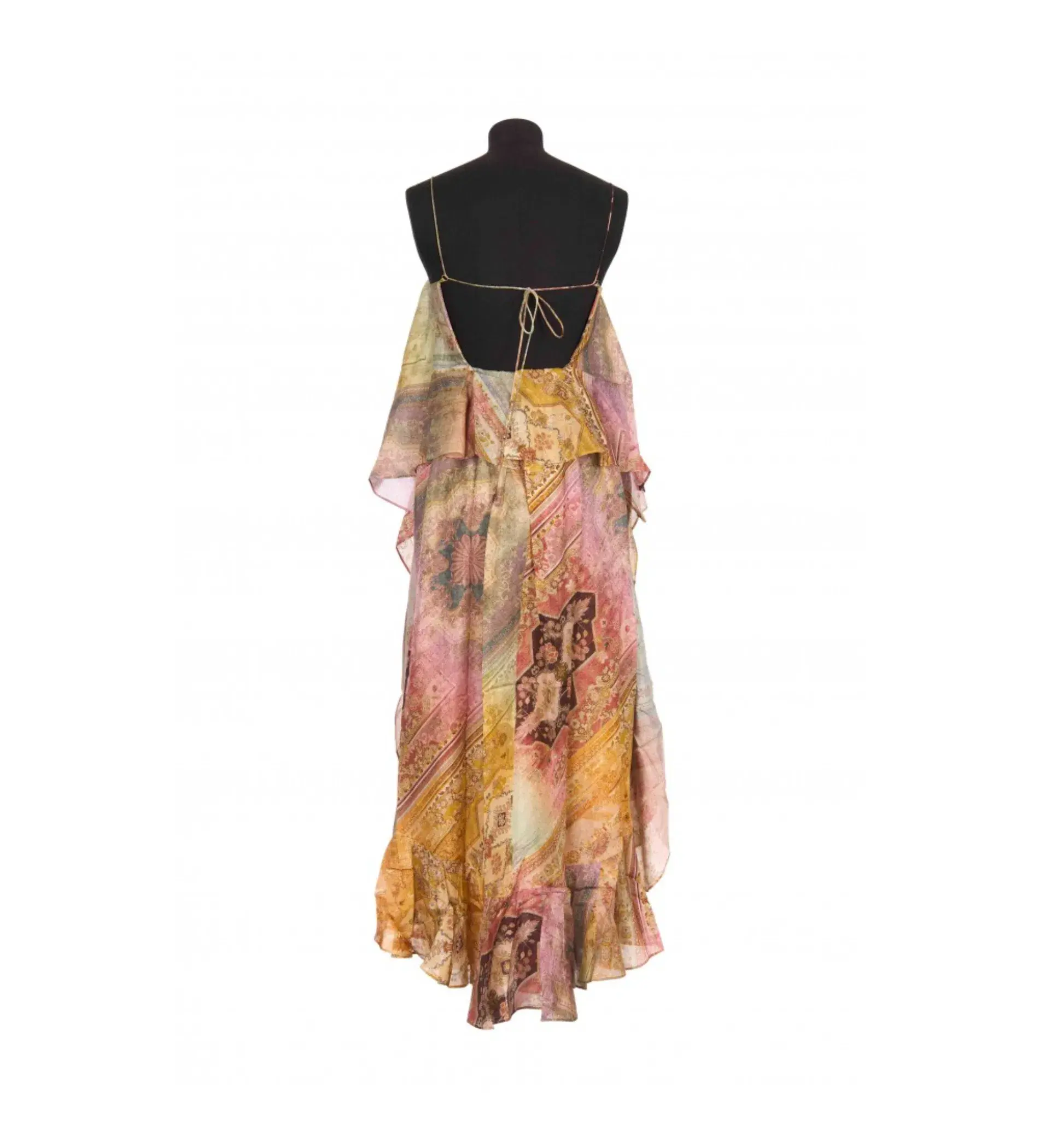 Zimmerman Tallow Ruffle Maxi Dress Multi Size 14 - Image 6