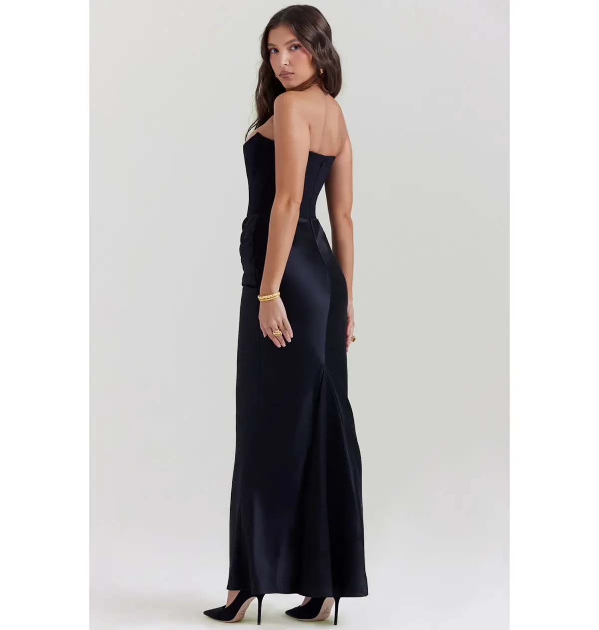 House of CB Persephone Strapless Corset Dress Black Size S / AU 8 - Image 3