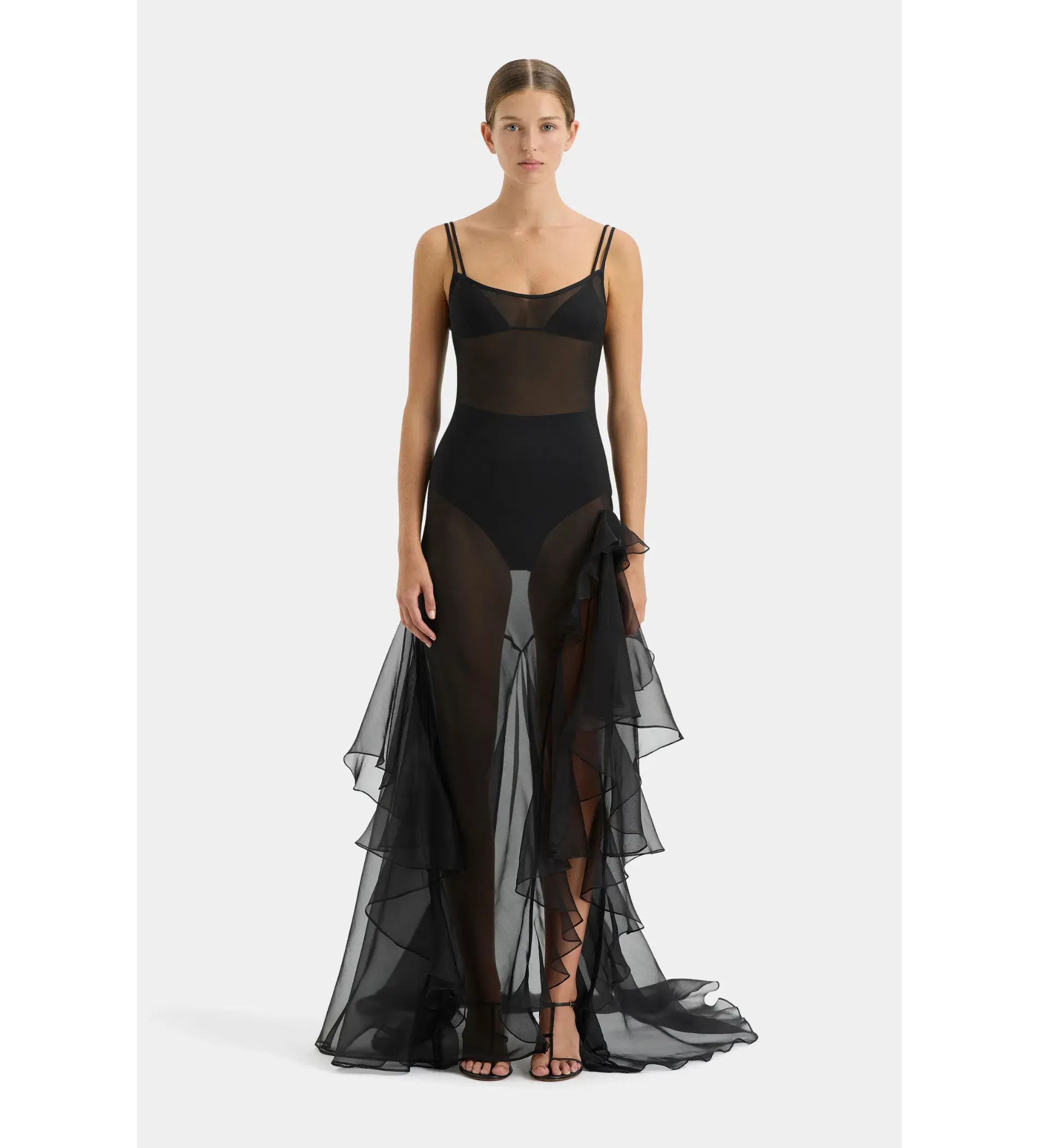 Sir The Label Sage Flounce Gown Black Size 1 / AU 8 - Image 2