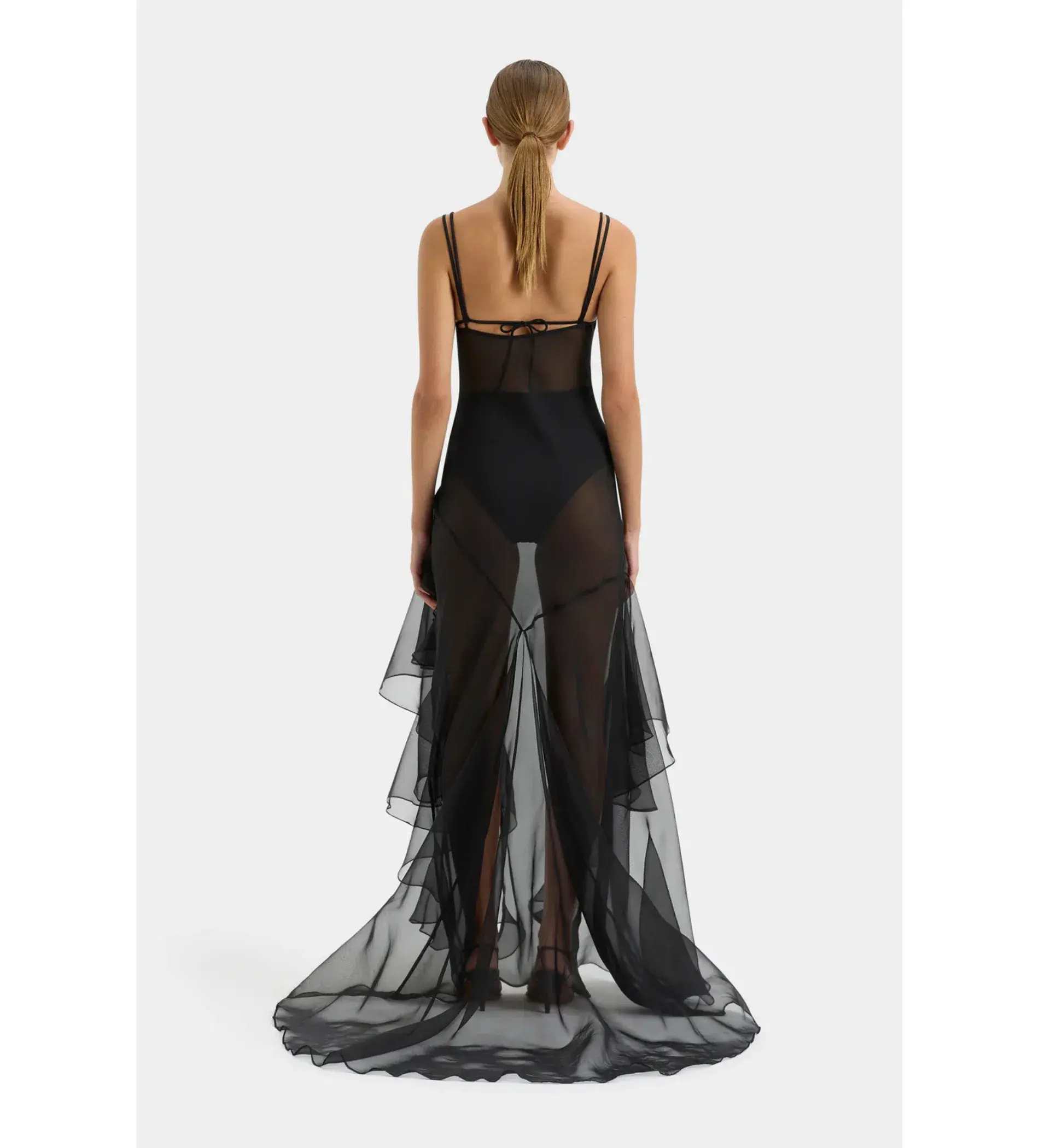 Sir The Label Sage Flounce Gown Black Size 1 / AU 8 - Image 4