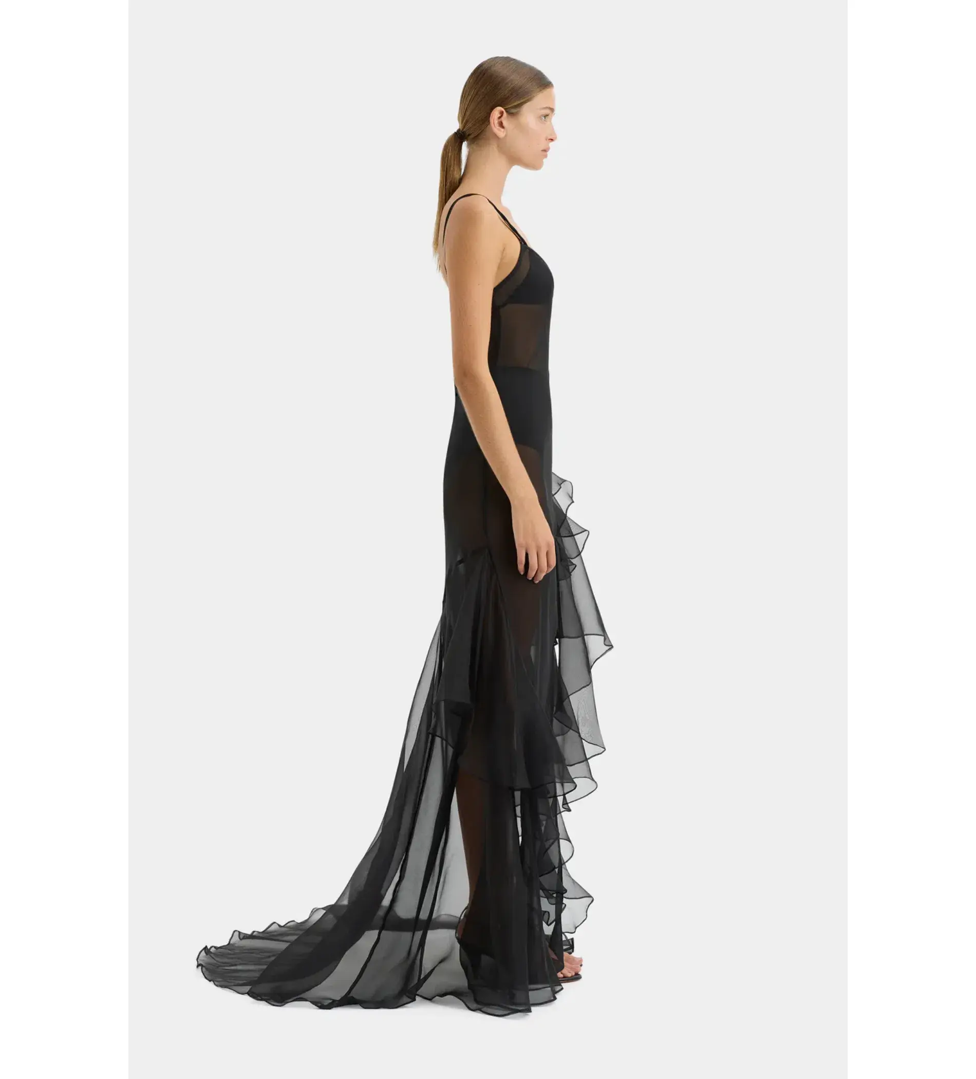 Sir The Label Sage Flounce Gown Black Size 1 / AU 8 - Image 3