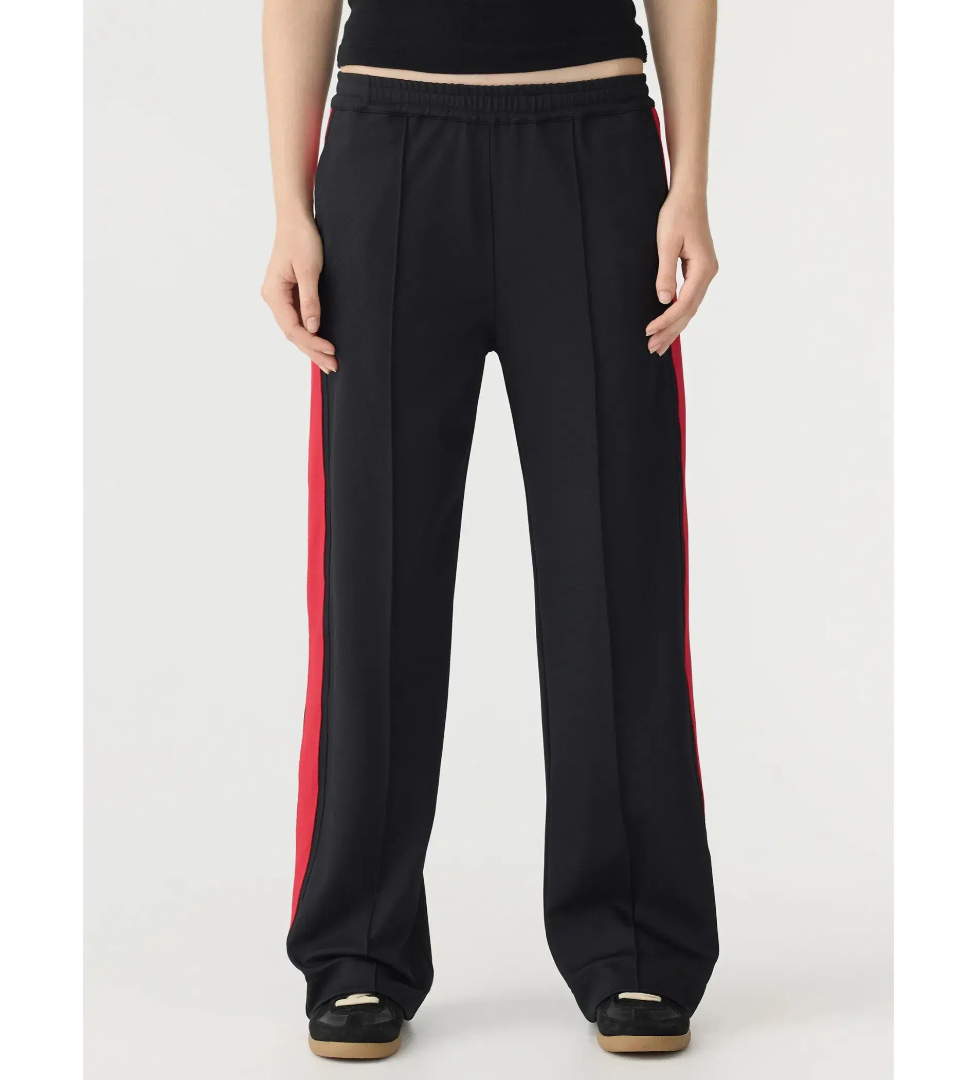 Bassike Twill Stripe Detail Pants Black Size M / AU 10 - Image 2