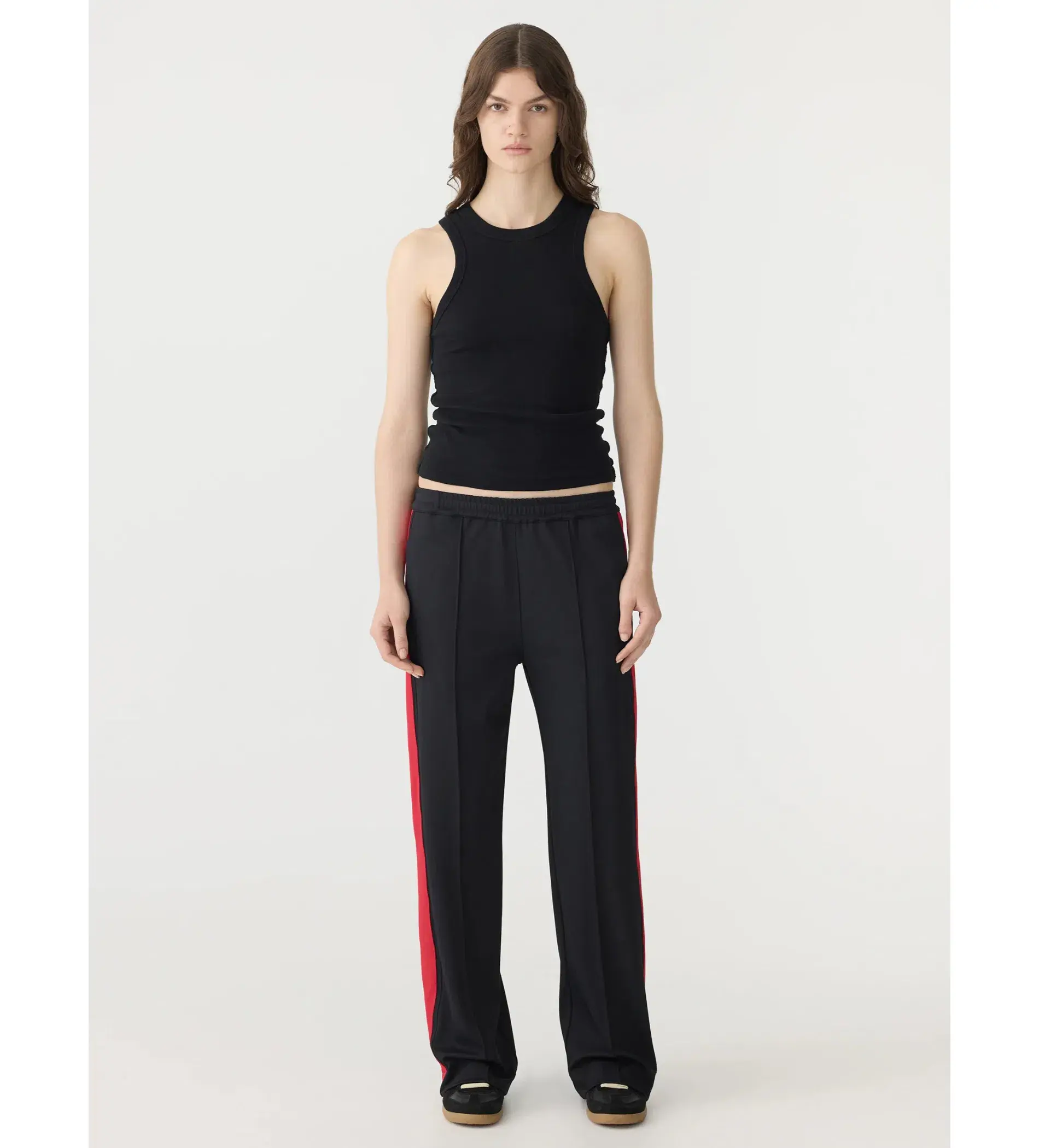 Bassike Twill Stripe Detail Pants Black Size M / AU 10 - Image 1