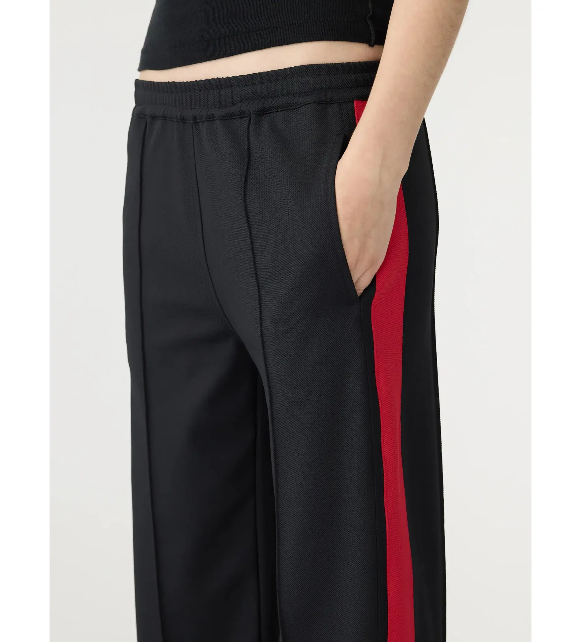 Bassike Twill Stripe Detail Pants Black Size M / AU 10 - Image 3