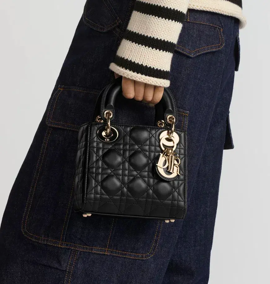 Mini Lady Dior Black Bag - Image 4