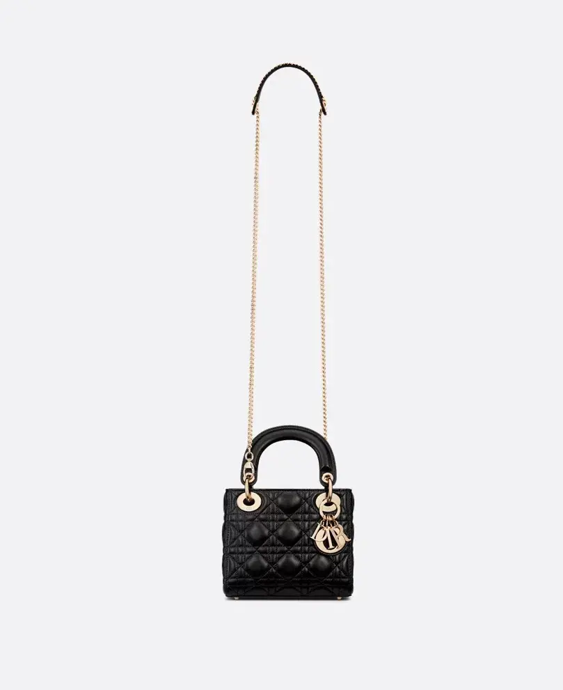 Mini Lady Dior Black Bag - Image 6