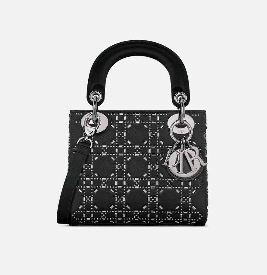 Lady Dior Mini Black Satin - Image 1