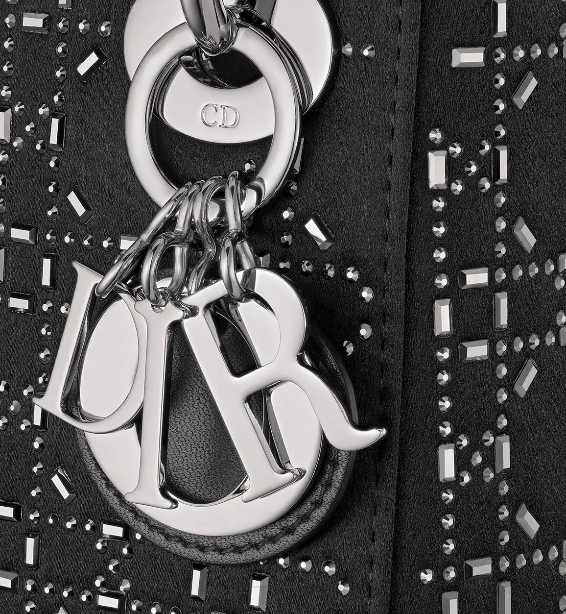Lady Dior Mini Black Satin - Image 3
