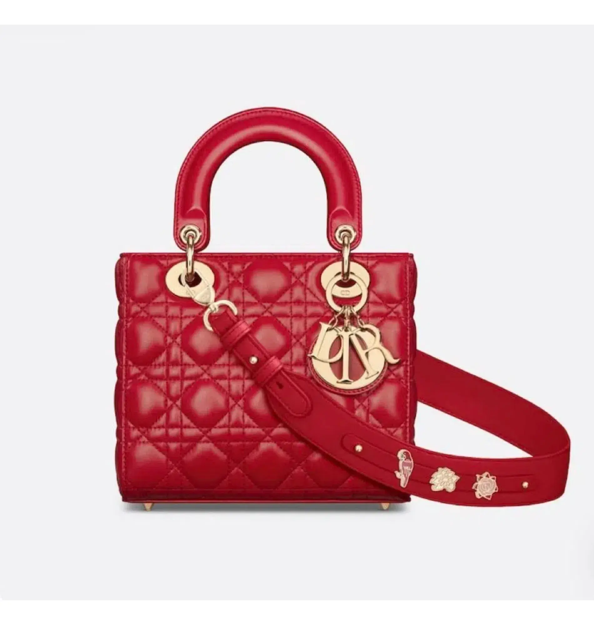 Lady Dior Bag Red Small  - Image 1