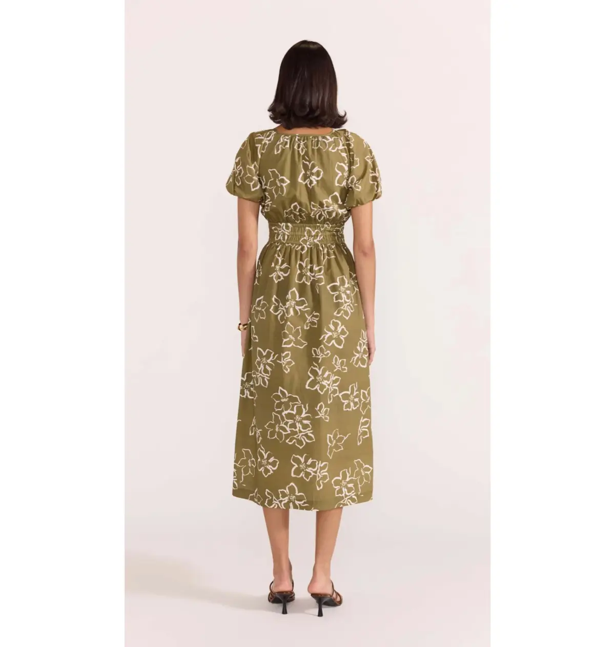 Staple The Label Ines Midi Dress Floral Size 8 - Image 3