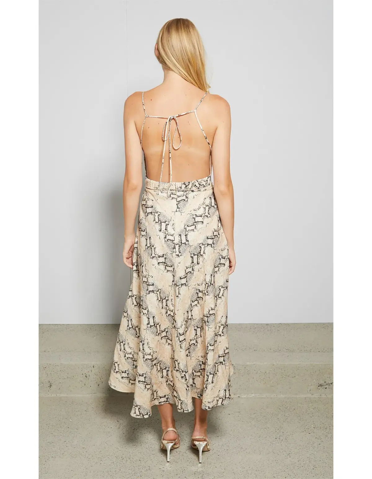 Franco Midi Dress in Snakeskin print in Size AU 10  - Image 3