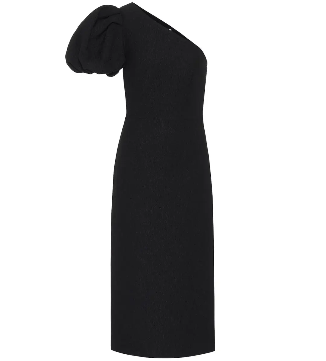 Rebecca Vallance Natalia One Sleeve Midi Dress Black Size AU 14 for rent on The Volte - main image