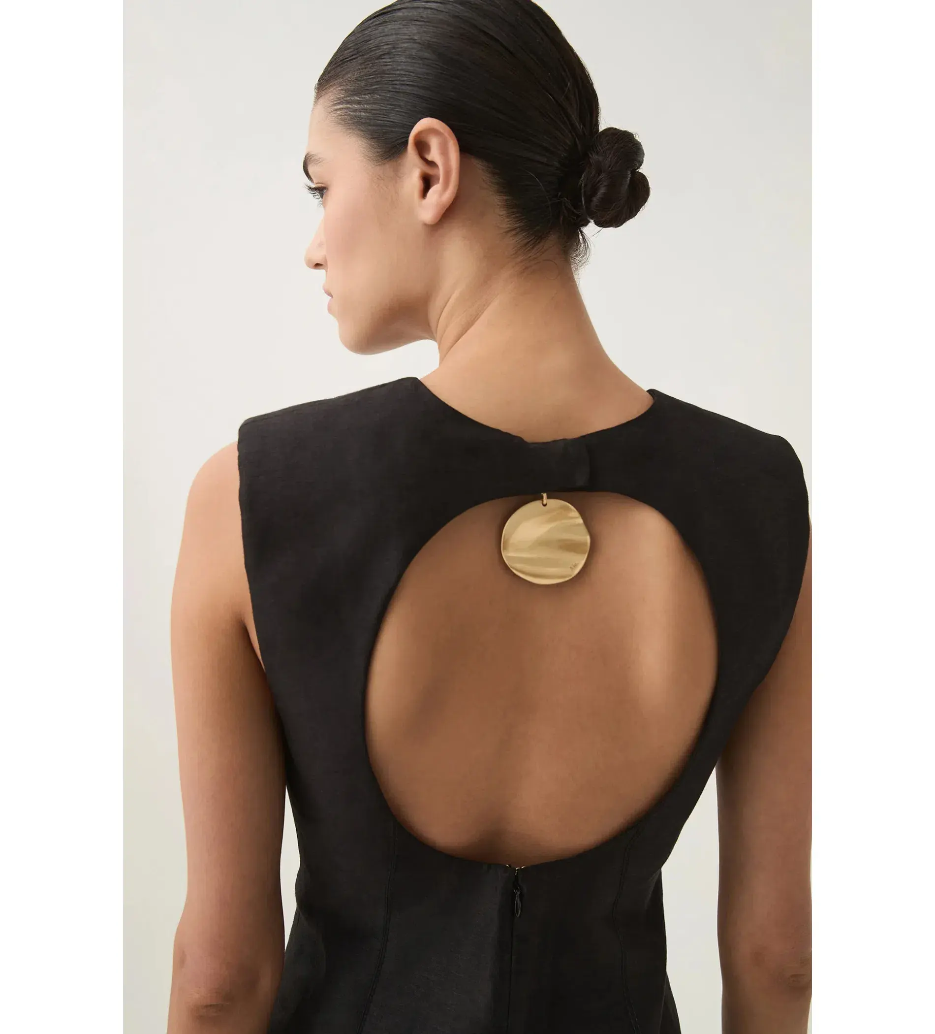 Aje Cove Pendant Mini Dress in Black Size 8 - Image 4