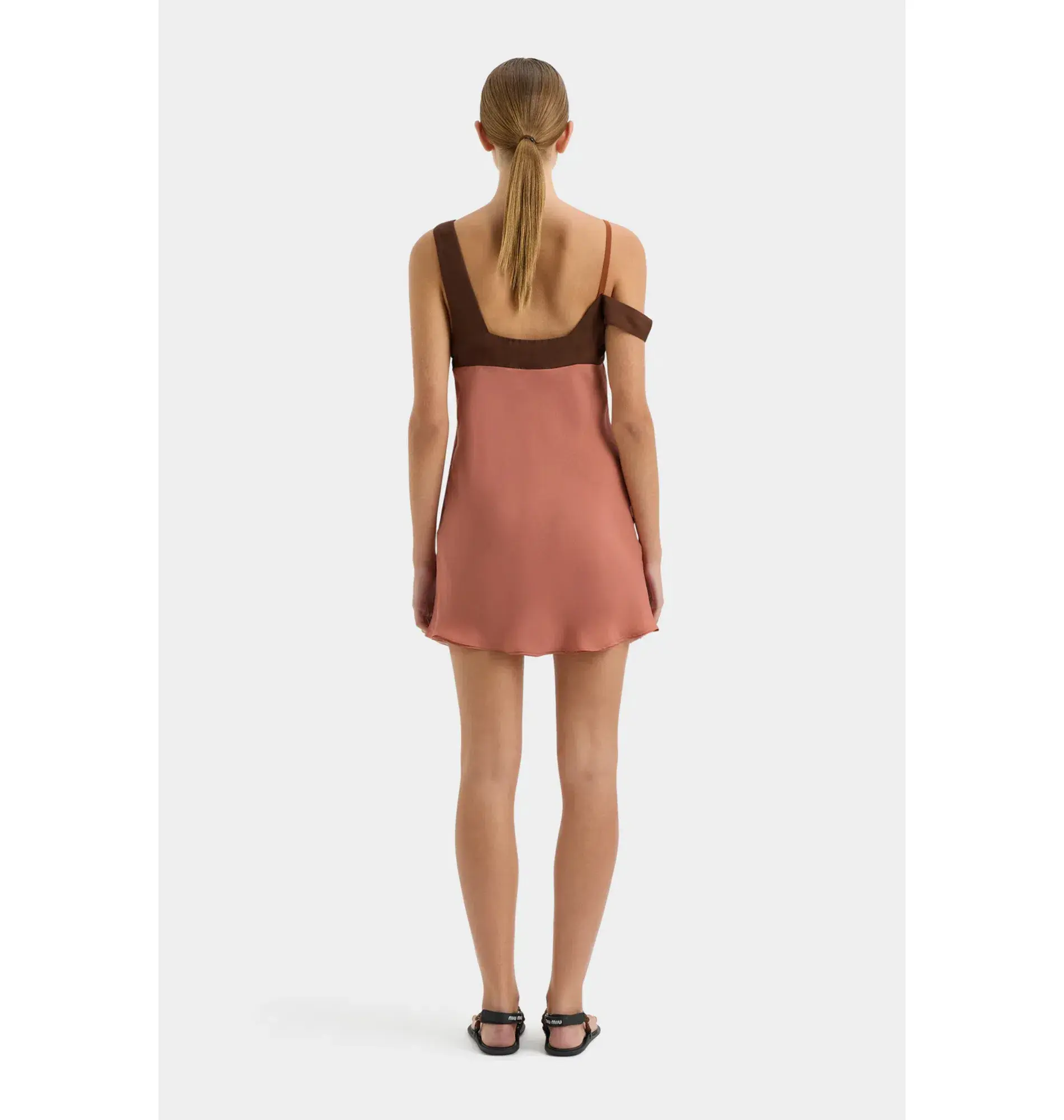 Sir The Label Halcyon Mini Dress in Almond Splice Size AU 8 - Image 2