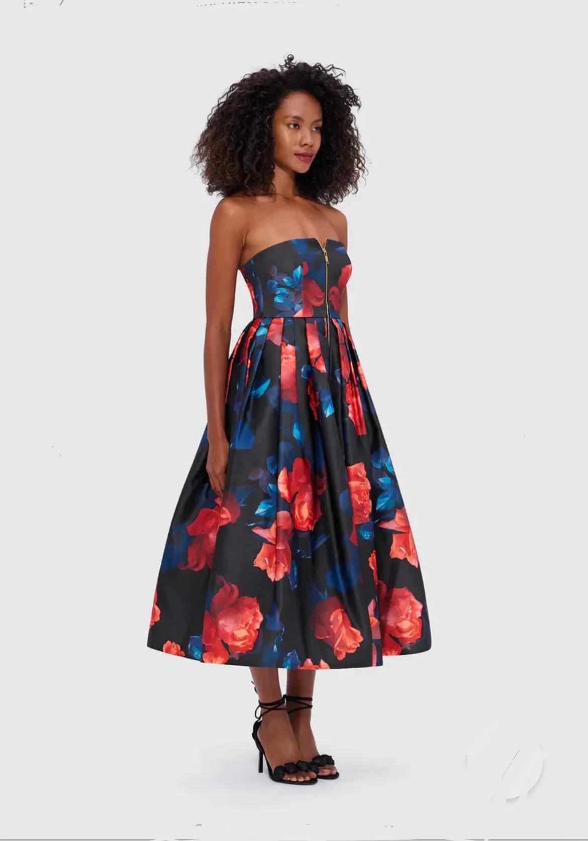Leo Lin Norine Bustier Midi Dress Print Size 12 - Image 3