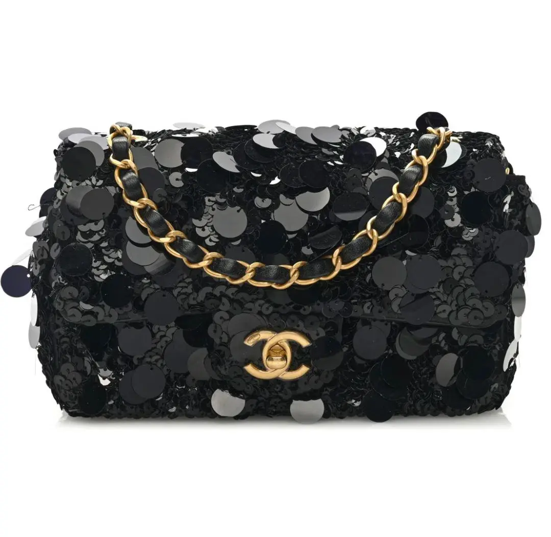 Chanel Sequin Mini Bag Black for rent on The Volte - main image