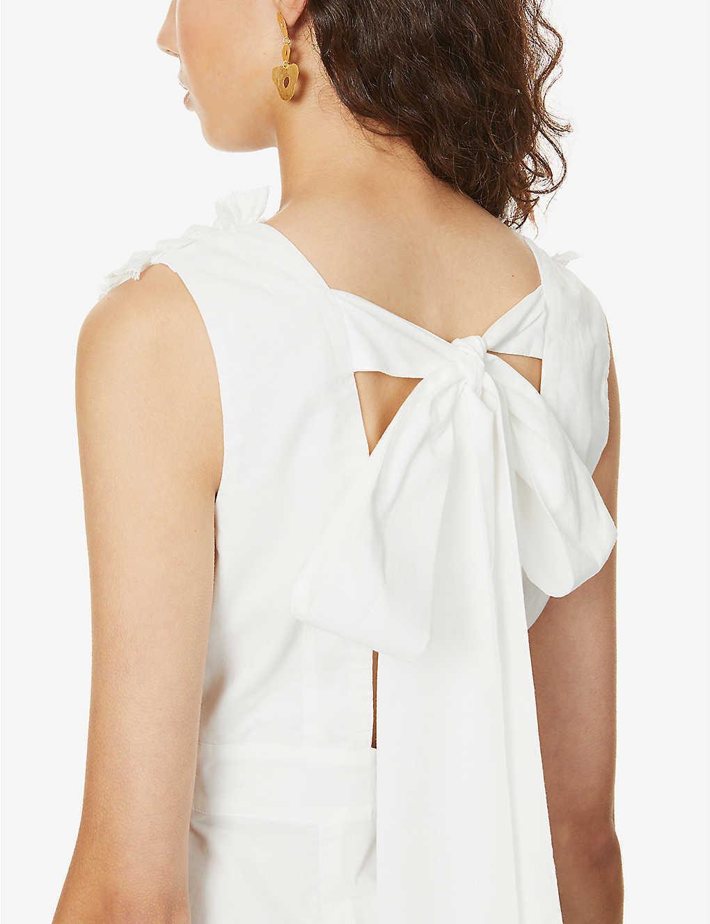 Joslin White Stacey Cotton Dress White Size 6 - Image 4