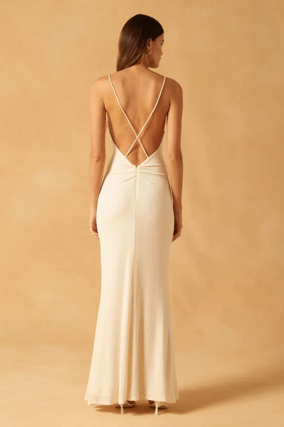 Misha Avoca Jersey Maxi Dress in Ivory Size 8 - Image 2