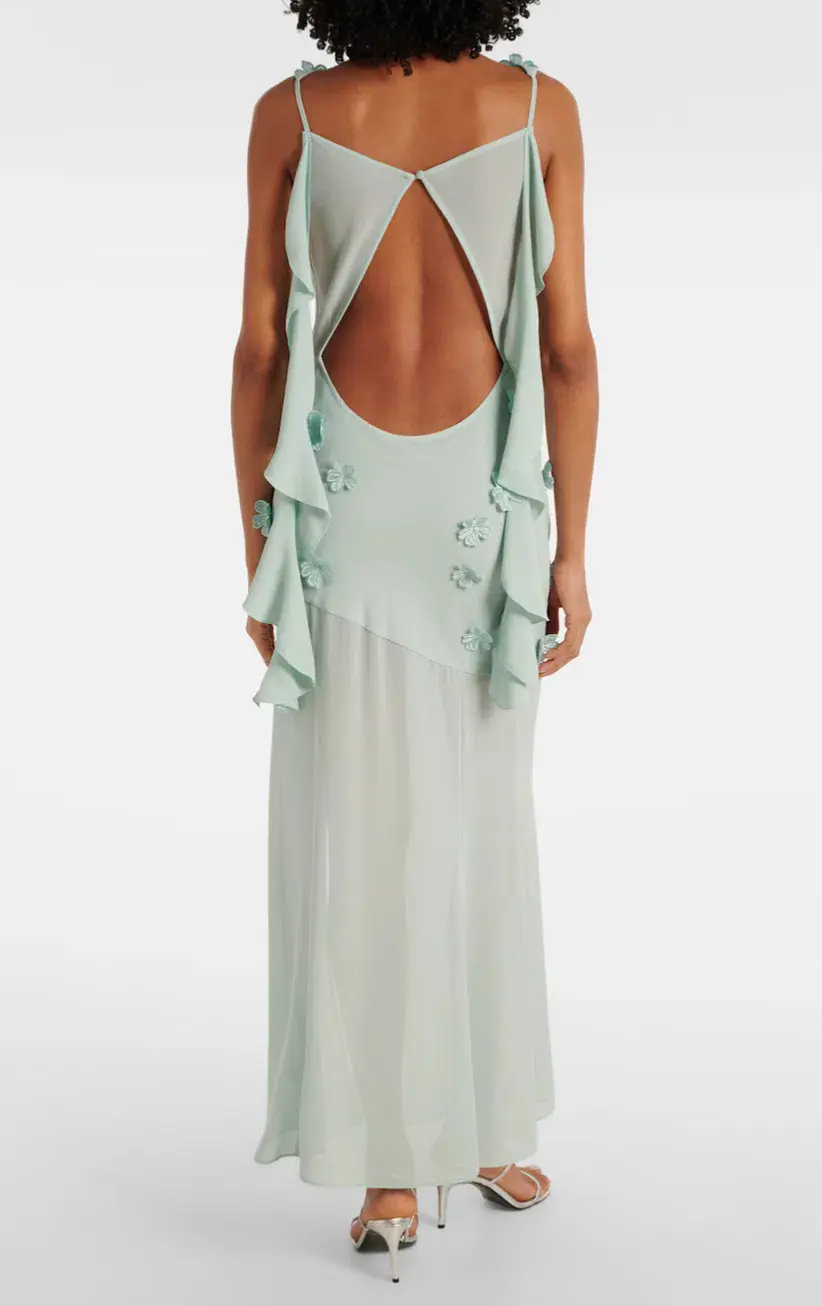 Rotate Birger Christensen Waterfall Maxi Blue Size 8 - Image 3