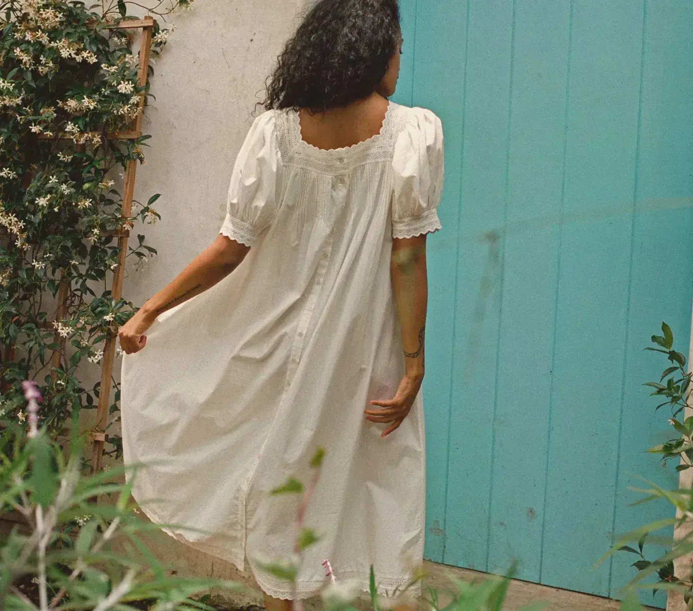 Doen Mignonette Cotton Poplin Dress White Size M / AU 10 - Image 3