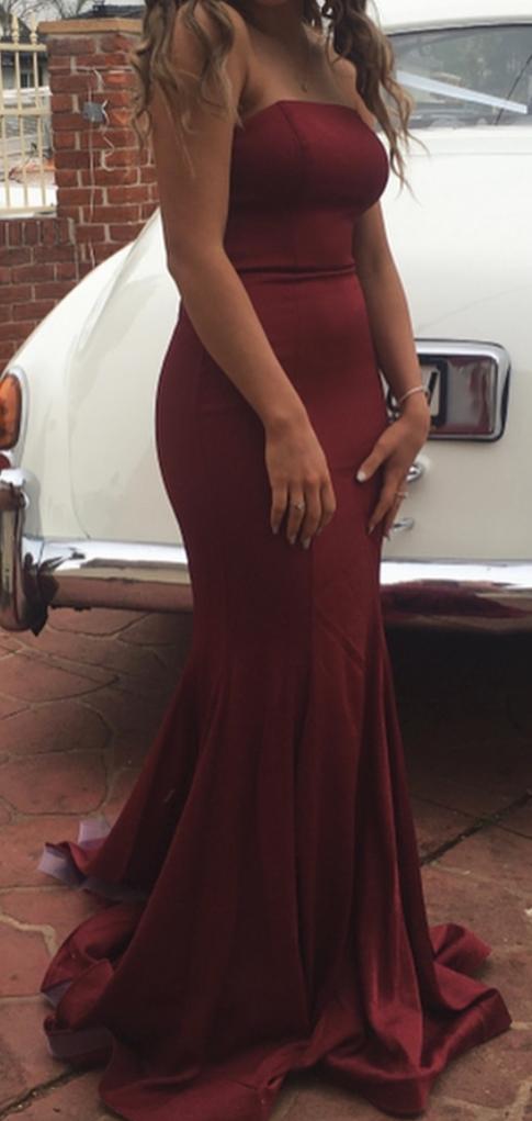 Burgundy Floor length Gown Size 8 - Image 3
