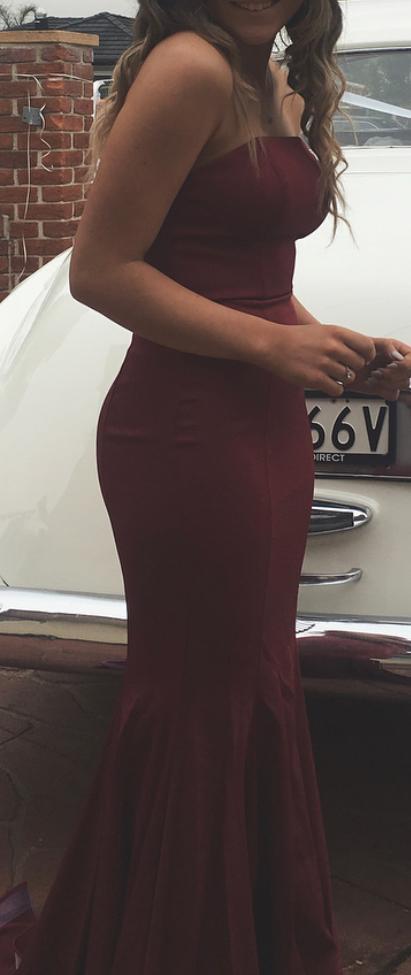 Burgundy Floor length Gown Size 8 - Image 2