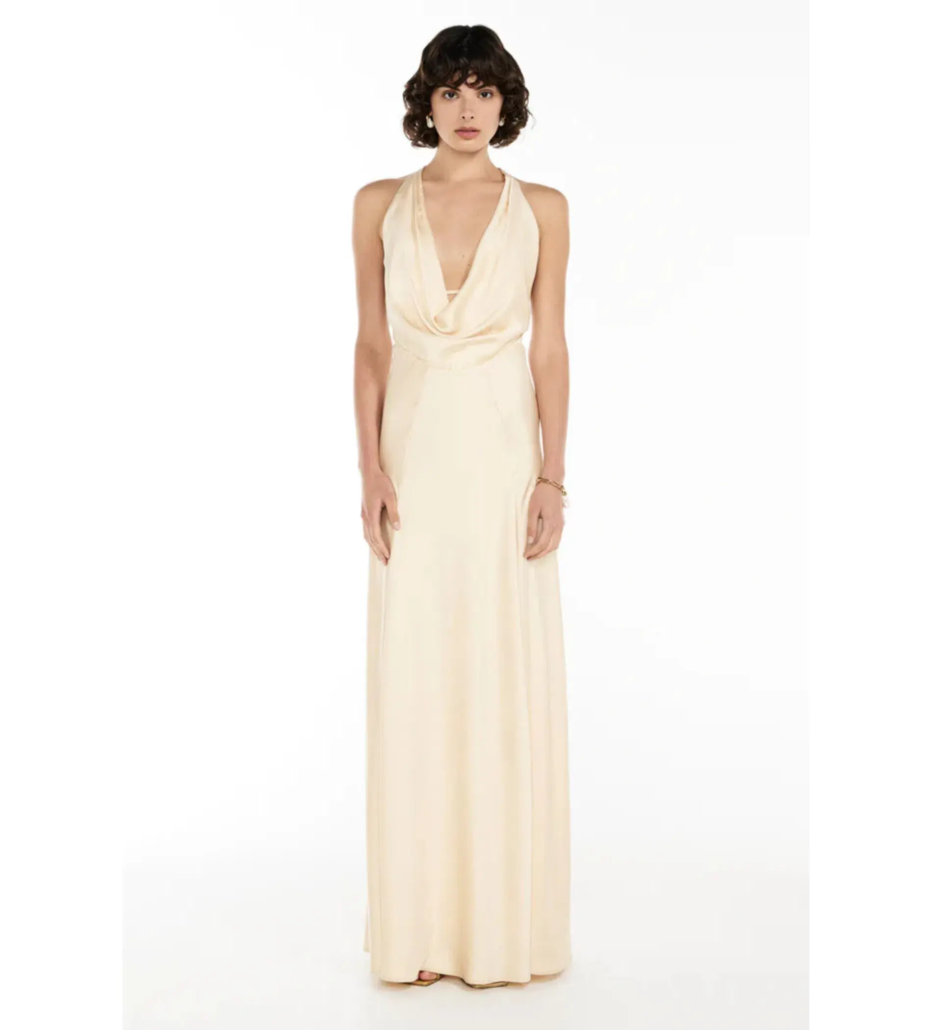Manning Cartell  Charmed Cowl Slip Maxi Dress Champagne Size XXS/AU 4 - Image 1