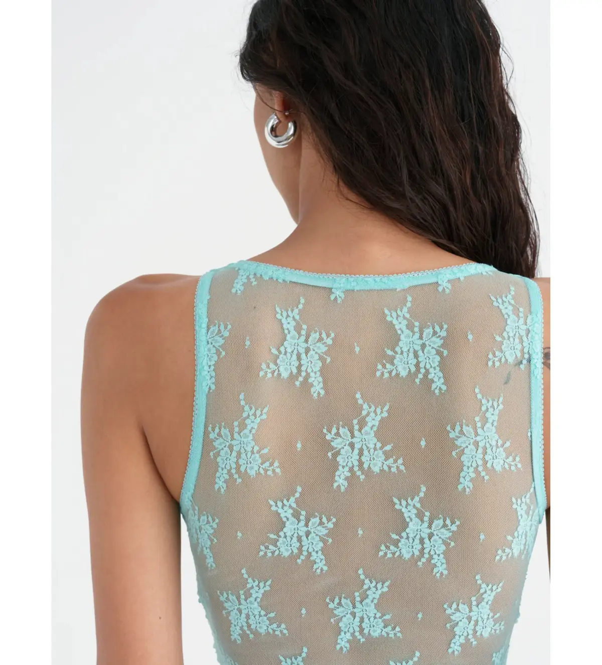 Benni Margot Mini Dress Aqua Size S/AU 8 - Image 2