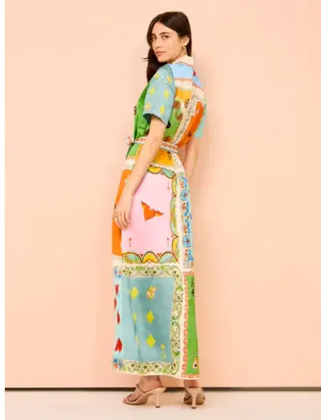 Alemais Rummy Shirt Dress Scarf Print Size 10  - Image 2