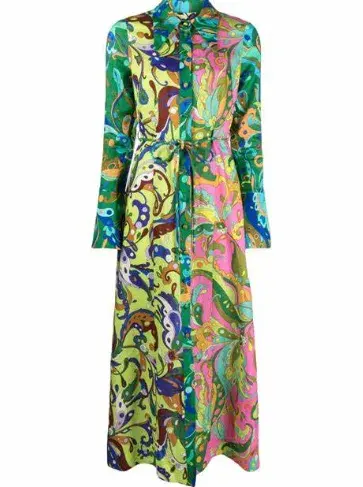 Alemais Yvette Linen Midi Dress Print Size 12 - Image 4