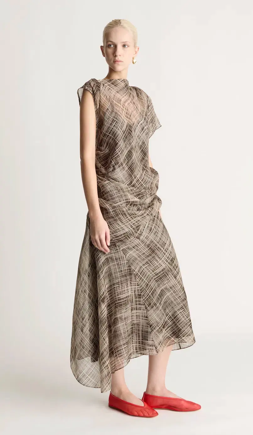 Lee Matthews Posie Dress Chocolate Size AU 10 - Image 1