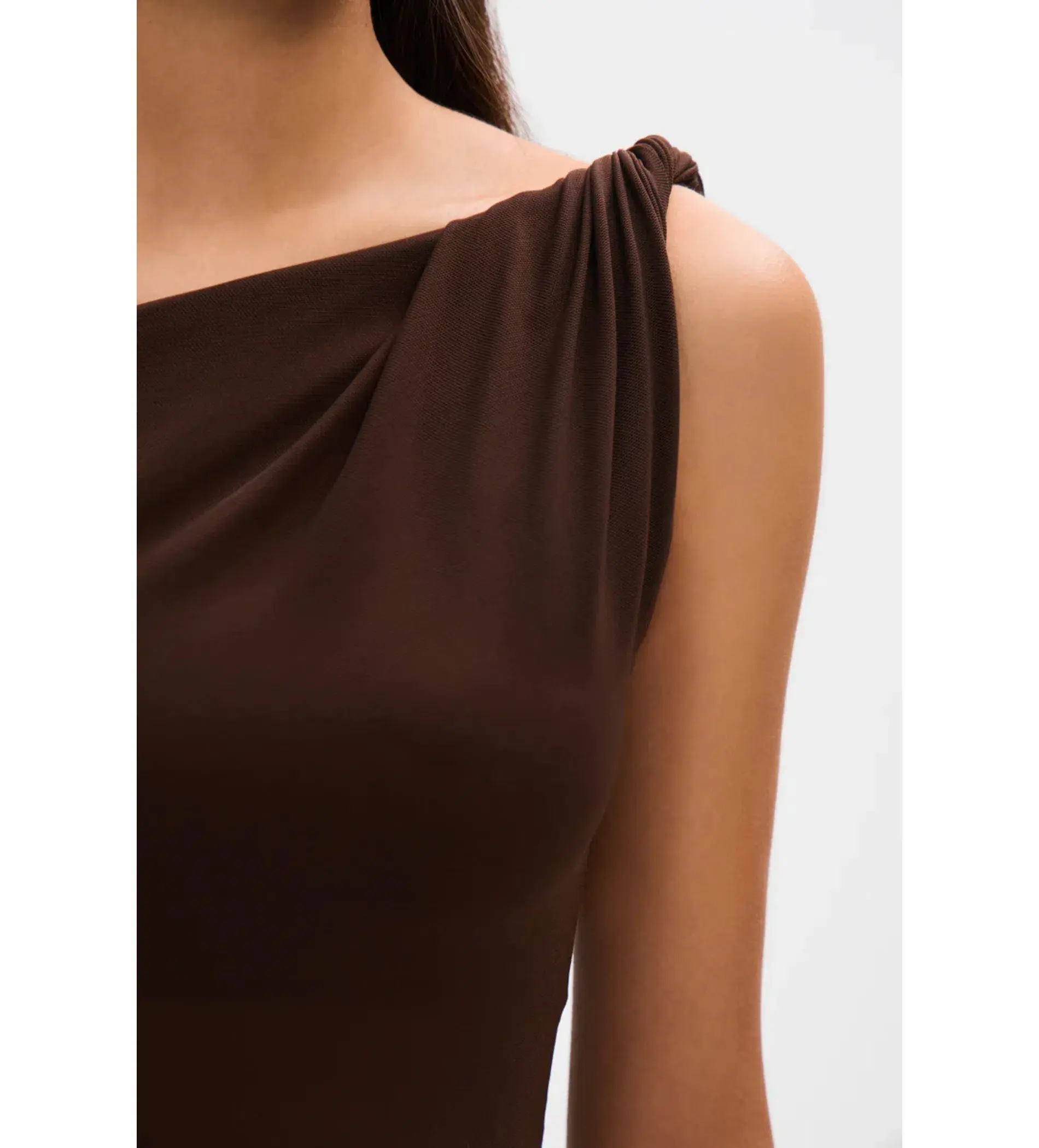 Misha The Sisal Mesh Dress in Espresso Size XS / AU 6 - Image 4