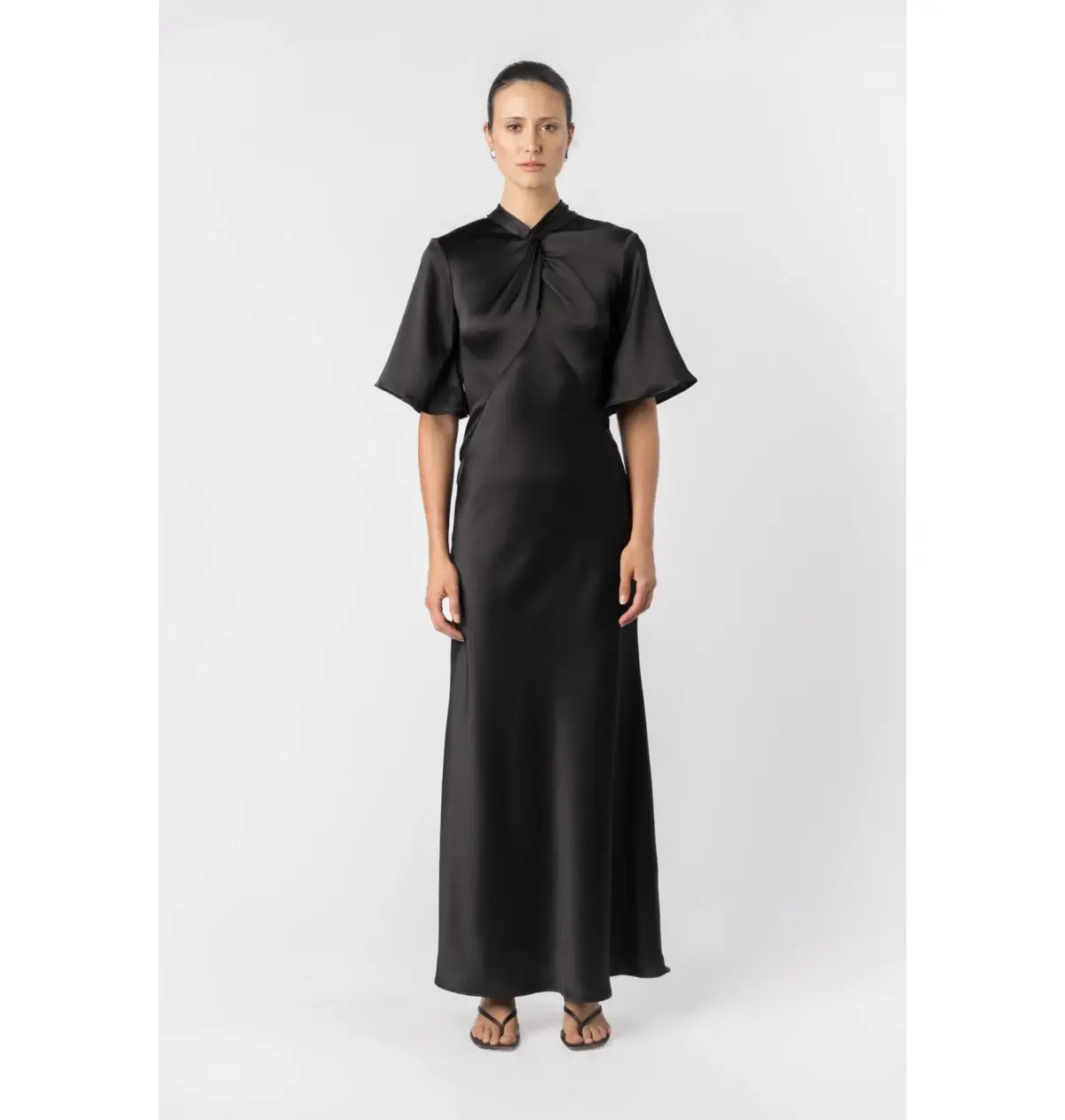One Fell Swoop Claret Dress in Obsidian Size AU 12 - Image 1