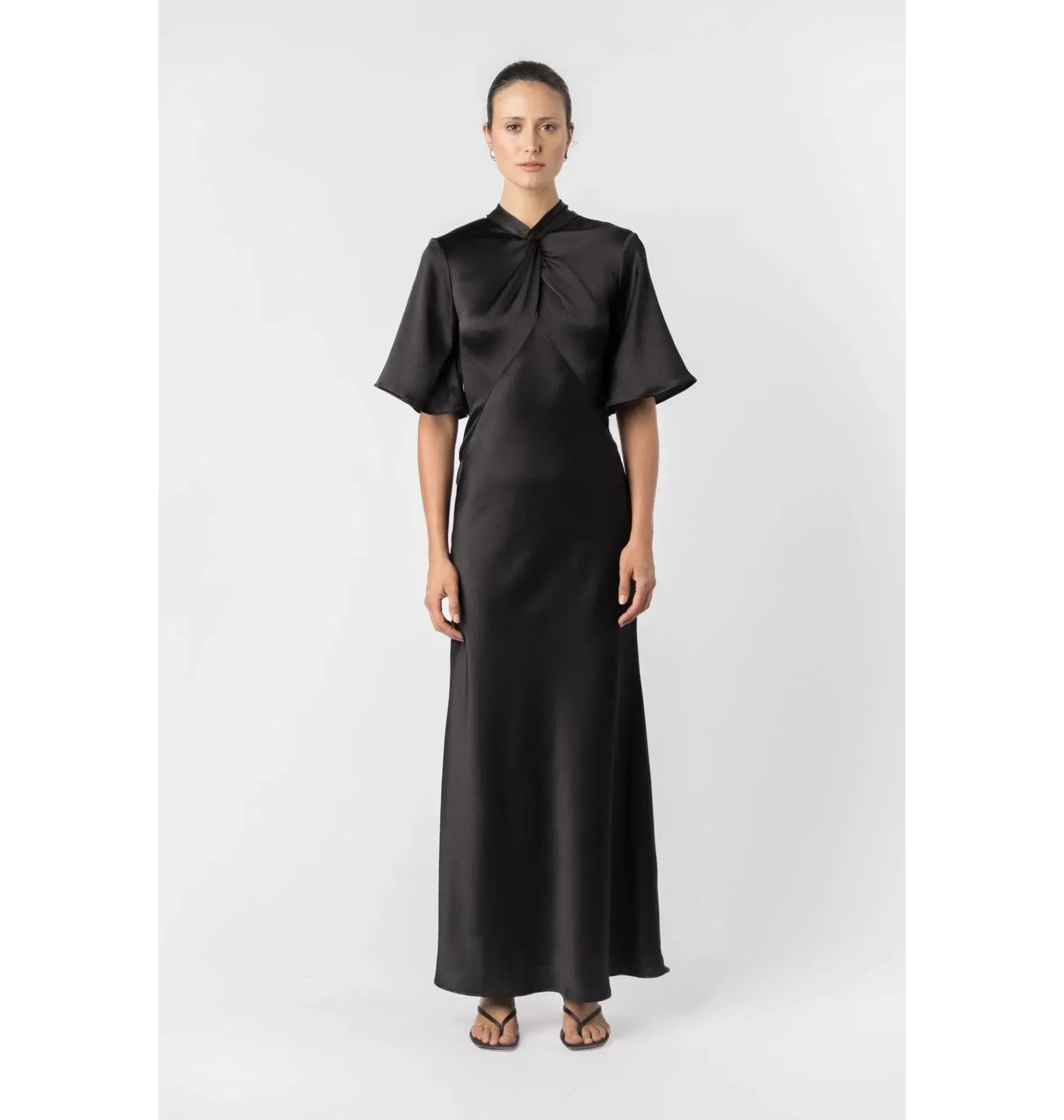 One Fell Swoop Claret Dress in Obsidian Size AU 12 - Image 1