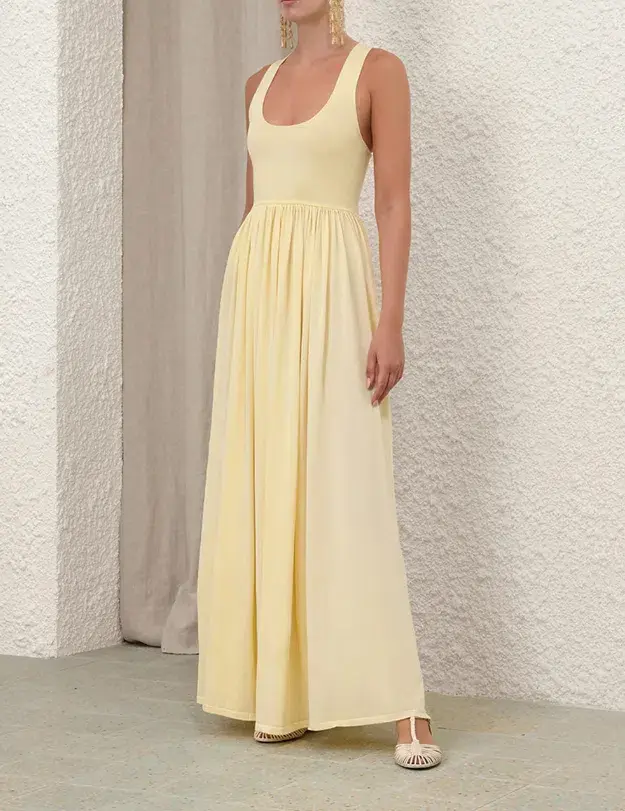 Zimmerman Harmony Metallic Yellow Tank Dress Size AU 8 - Image 3