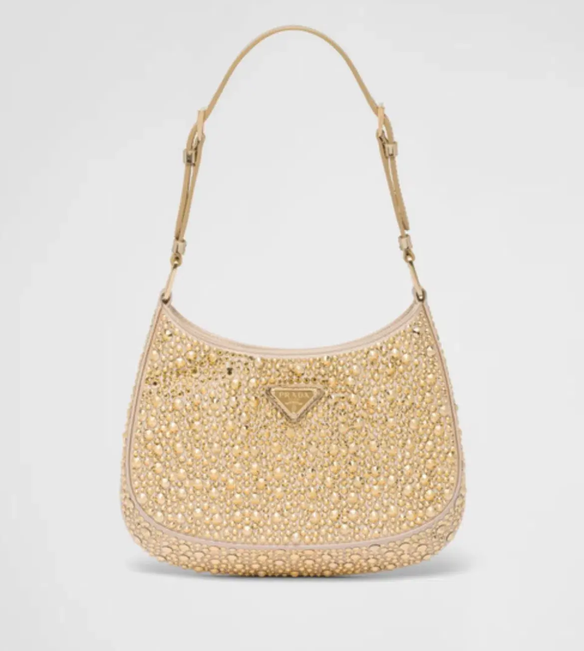Prada Cleo Crystal Gold Bag - Image 1
