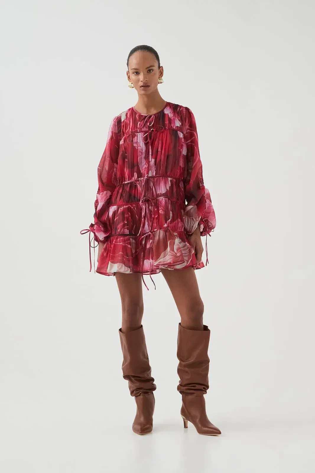 Aje Flora Mini Dress Red Size 8 - Image 1