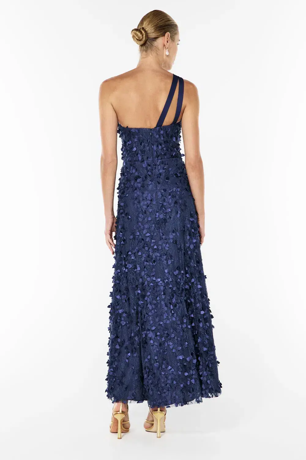 Manning Cartell Enchantment One Shoulder Maxi Dress Royal Blue Size M/AU 10 - Image 4